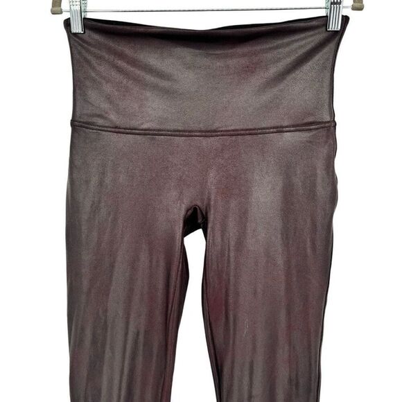 Spanx Faux Leather Leggings Brown XL - Picture 3 of 7